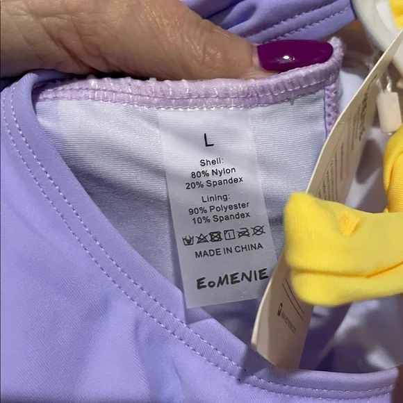 Eomenie Women's One-Piece Swimsuit Tummy Control Full Coverage Sz Large NWT - Picture 7 of 7